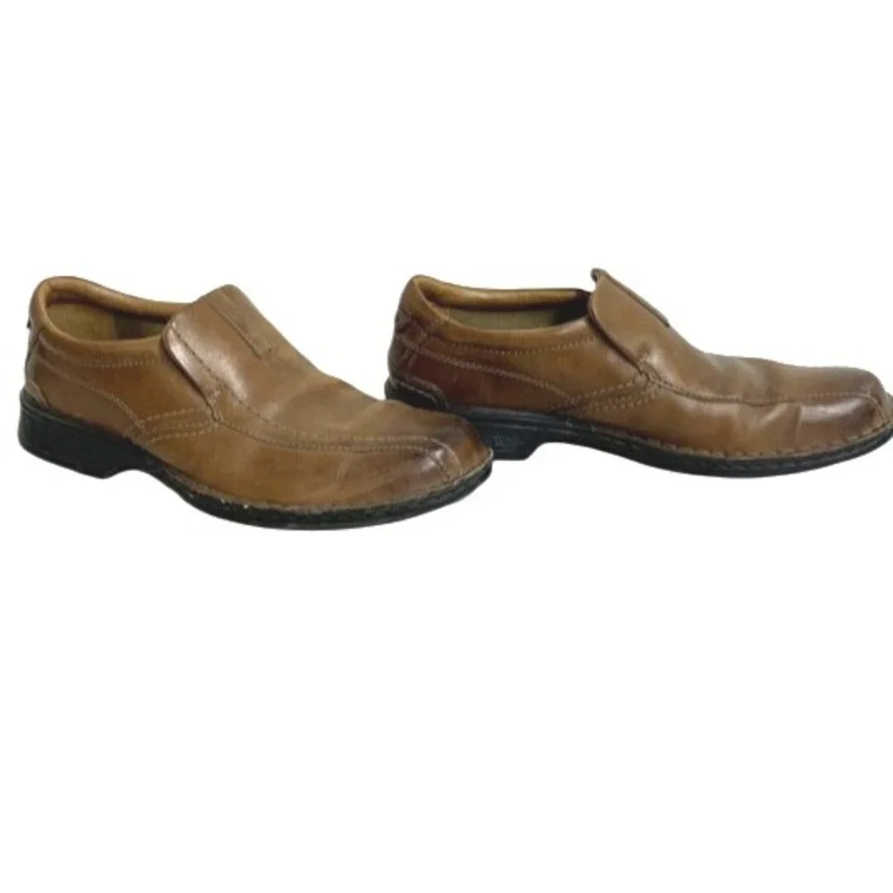 Clarks Mens Ortholite Slip On Comfort Casual Loafers Shoes Brown‎ Size 9